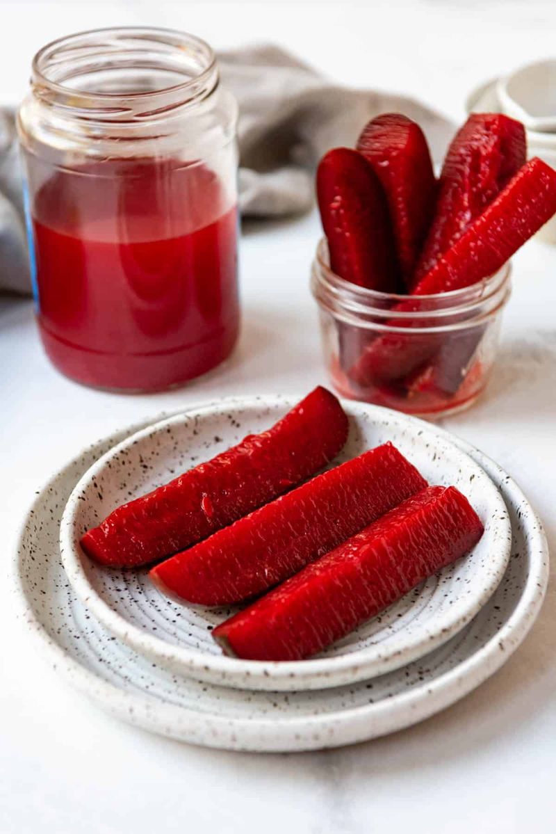 Koolickles (Pickles In Kool-Aid)