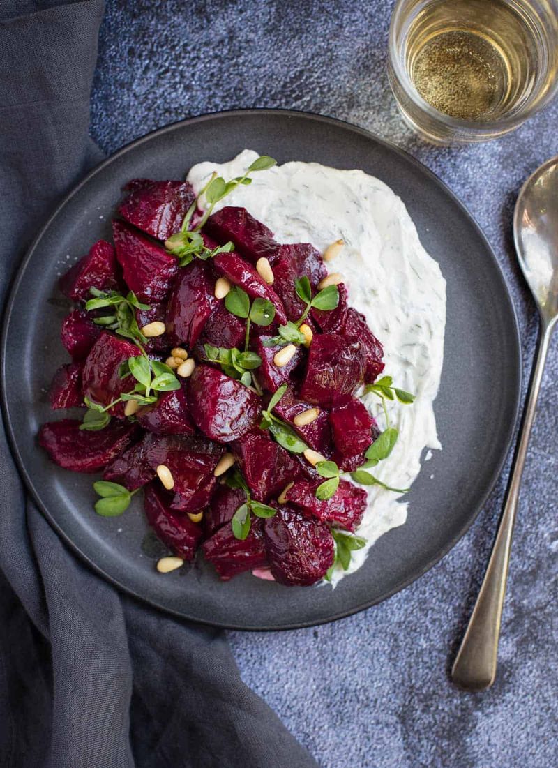 Grilled Beets With Goat Cheese