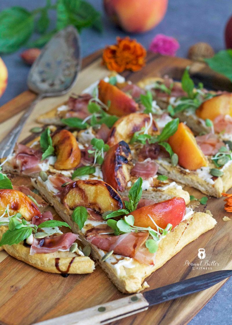 Grilled Peach And Prosciutto Flatbread