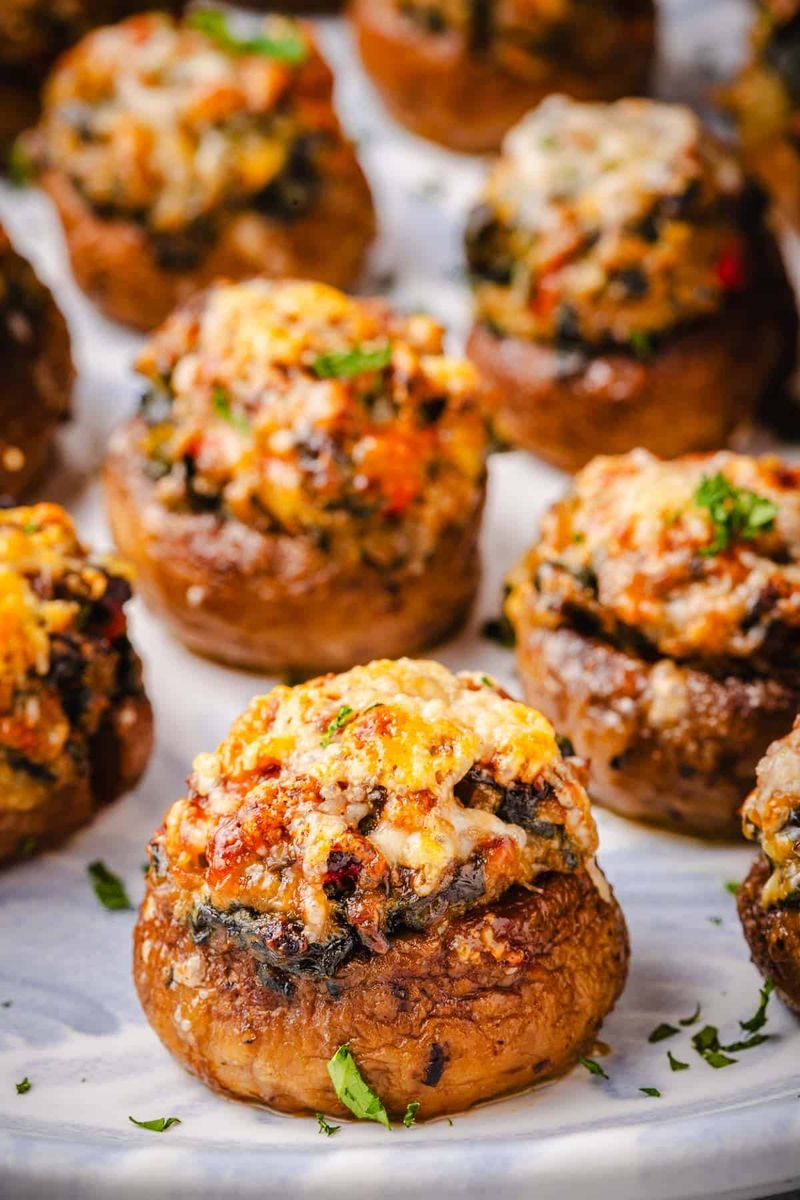 Mediterranean Stuffed Mushrooms