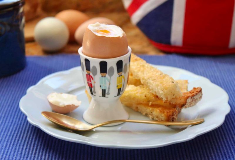 Plain Toast With A Soft-Boiled Egg