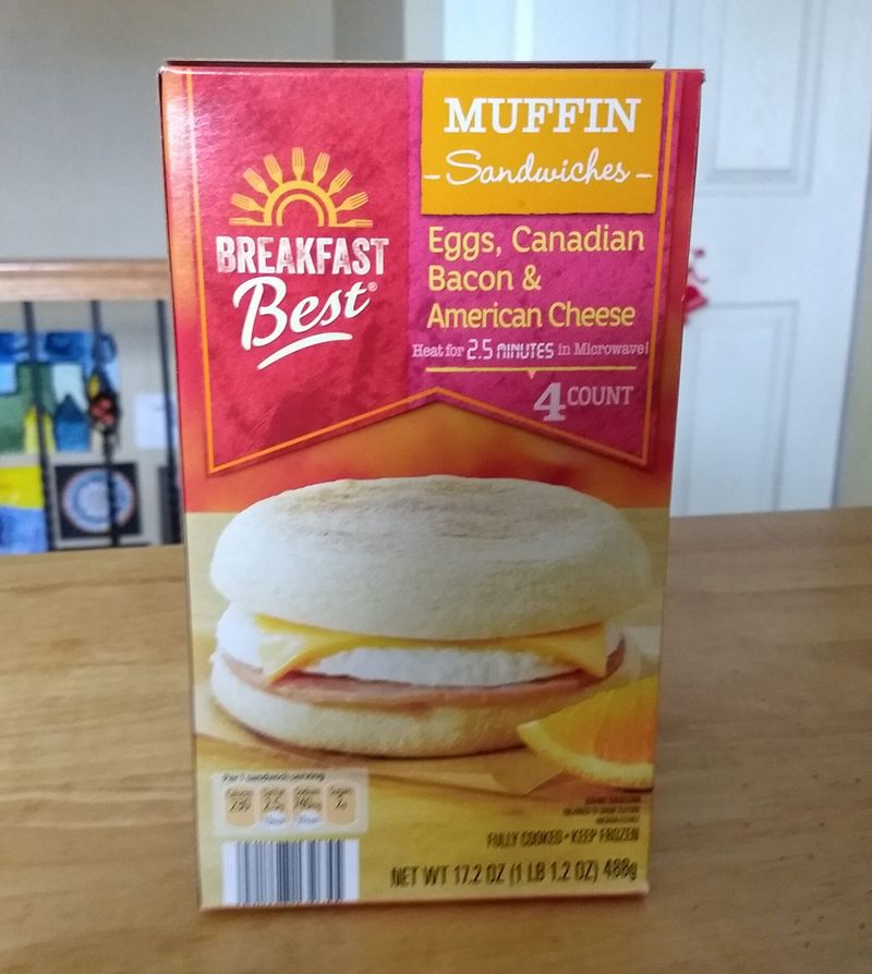 Breakfast Best Muffin Sandwiches: Eggs, Canadian Bacon & American Cheese