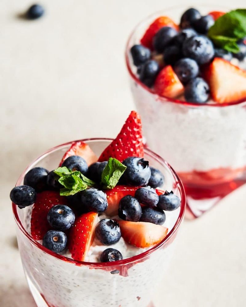 Red, White & Blue Chia Pudding
