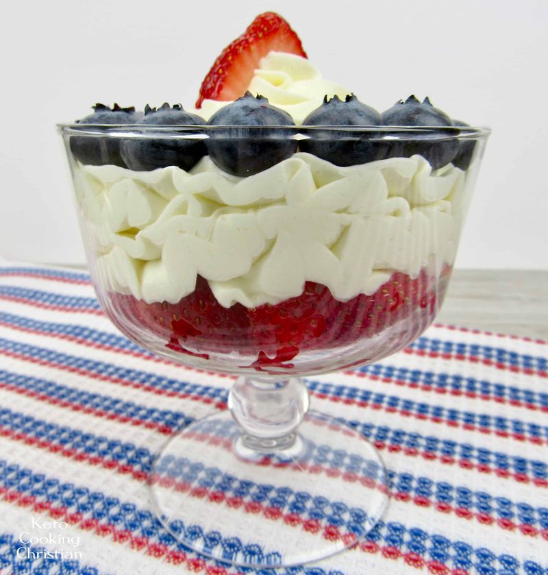 Red, White & Blue Cheesecake Mousse