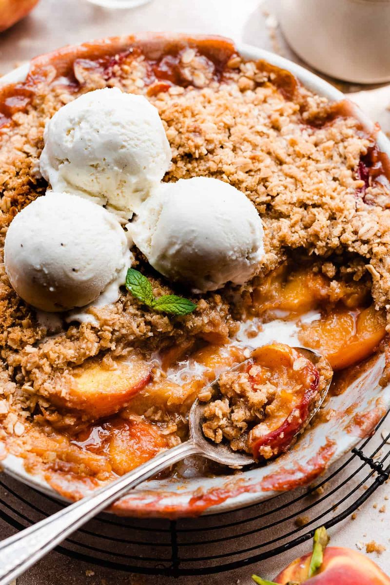 Maple-Bacon Peach Cobbler
