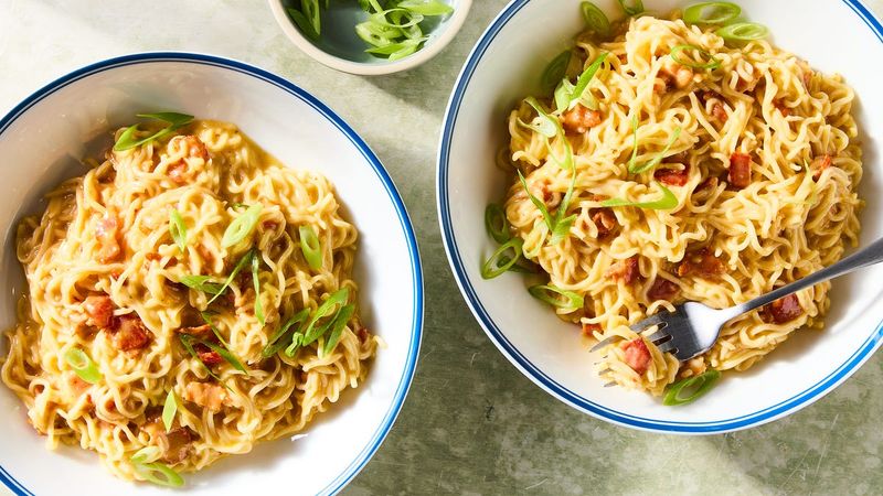 Breakfast Ramen With Bacon And Soft-Boiled Egg