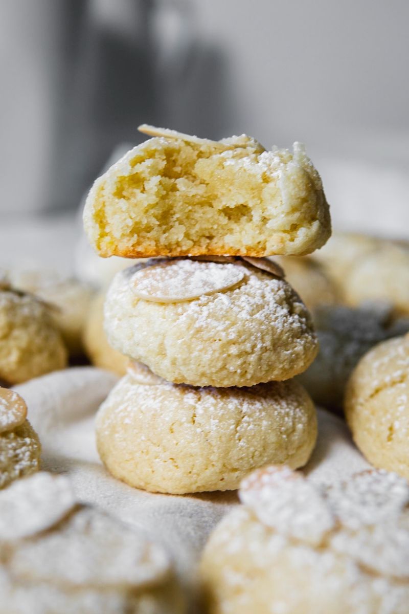 Chewy Almond Sugar Cookies
