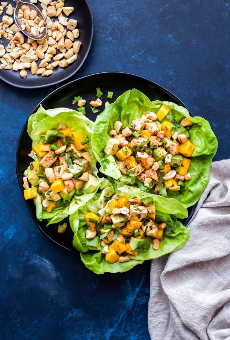 Mango Lime Chicken Lettuce Wraps