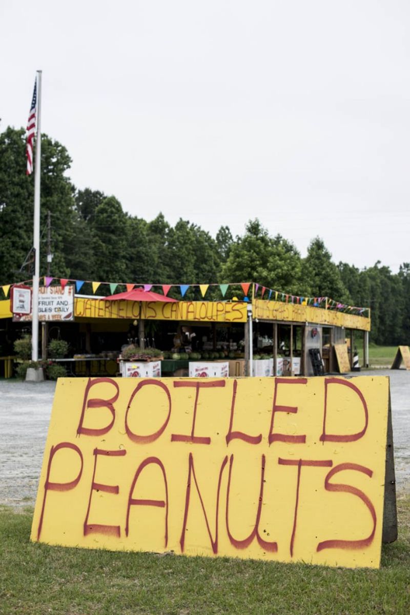 Boiled Peanuts Sold From Roadside Stands