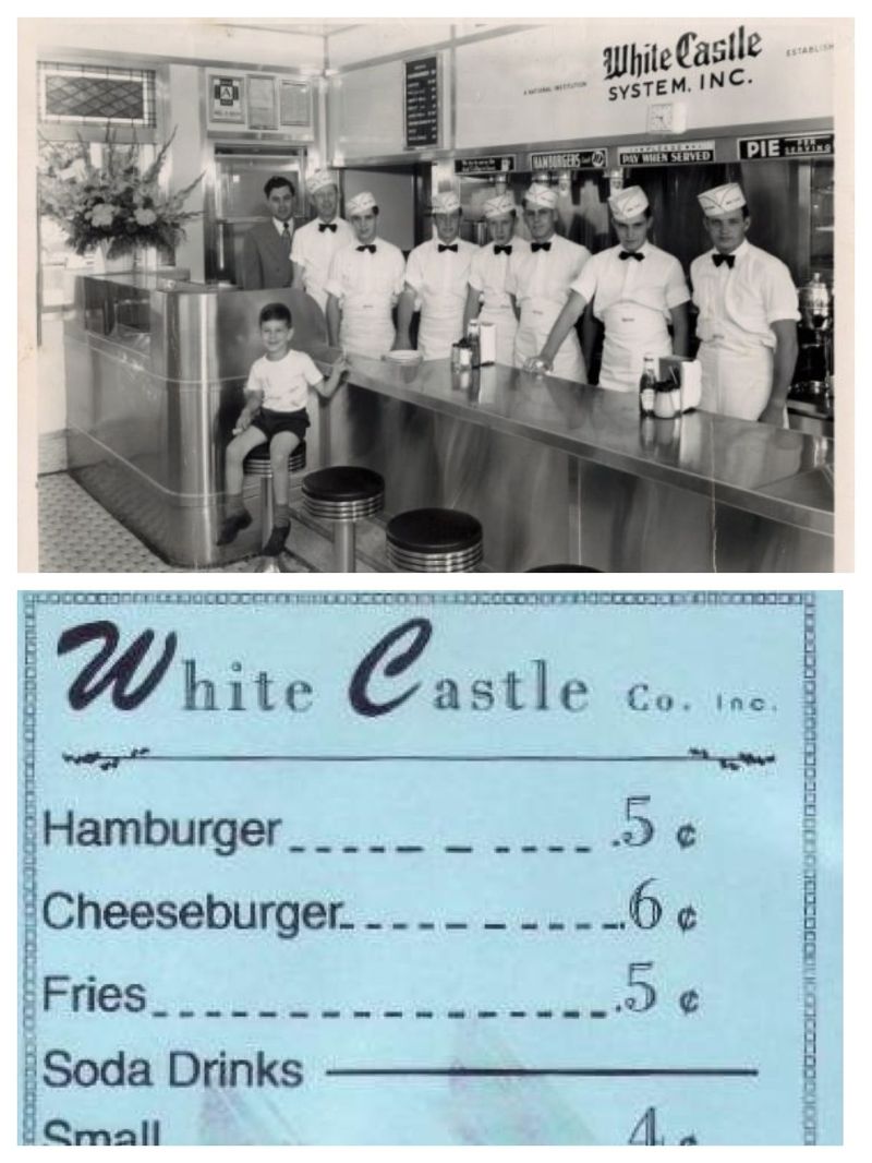 White Castle Sliders Menu (1950s Edition)