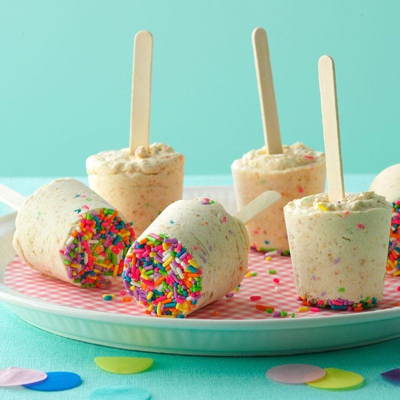 Birthday Cake Milk Pops