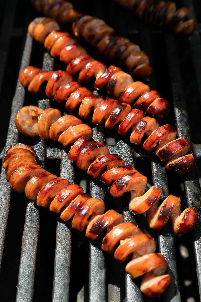 Spiral-Cut Hot Dogs For Extra Flavor