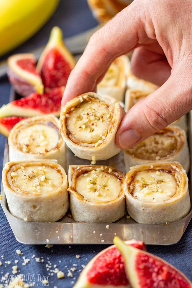 Peanut Butter & Banana Pinwheels