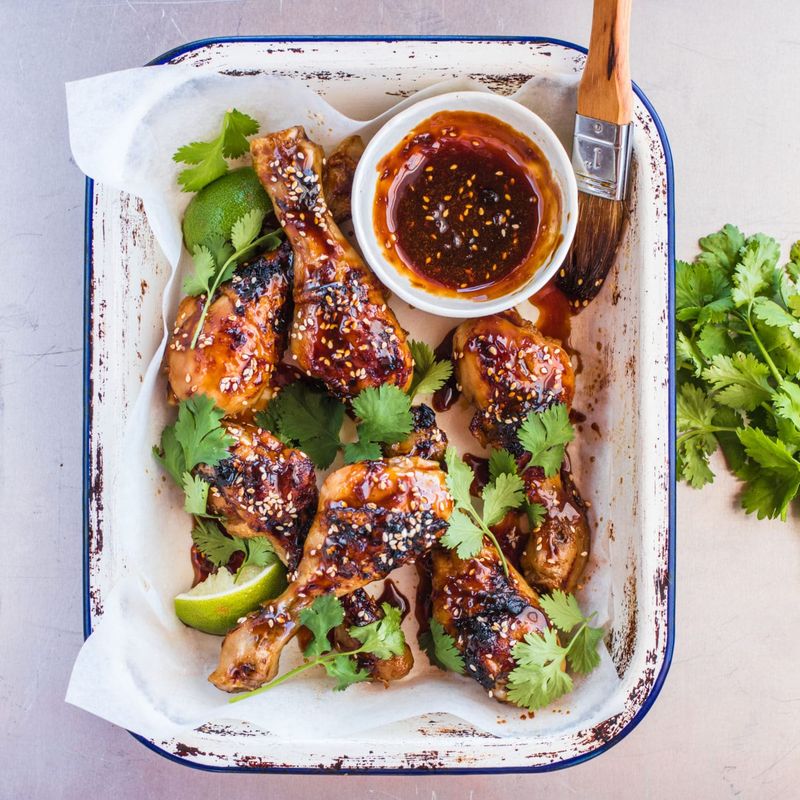Sticky Asian Glazed Chicken Drumsticks