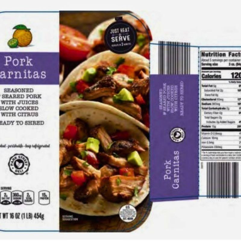 Pork Carnitas Recall Due To Foreign Materials