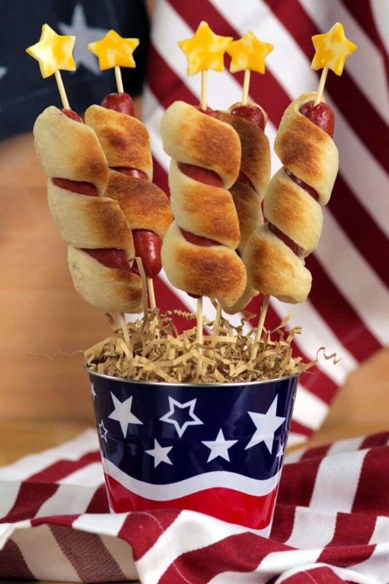 Firecracker Hot Dogs Wrapped In Dough