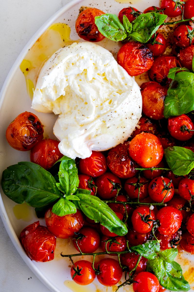 Grilled Tomatoes With Burrata