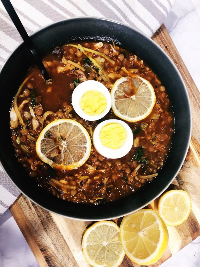 Panera's Lentil Quinoa Broth Bowl With Cage Free Egg