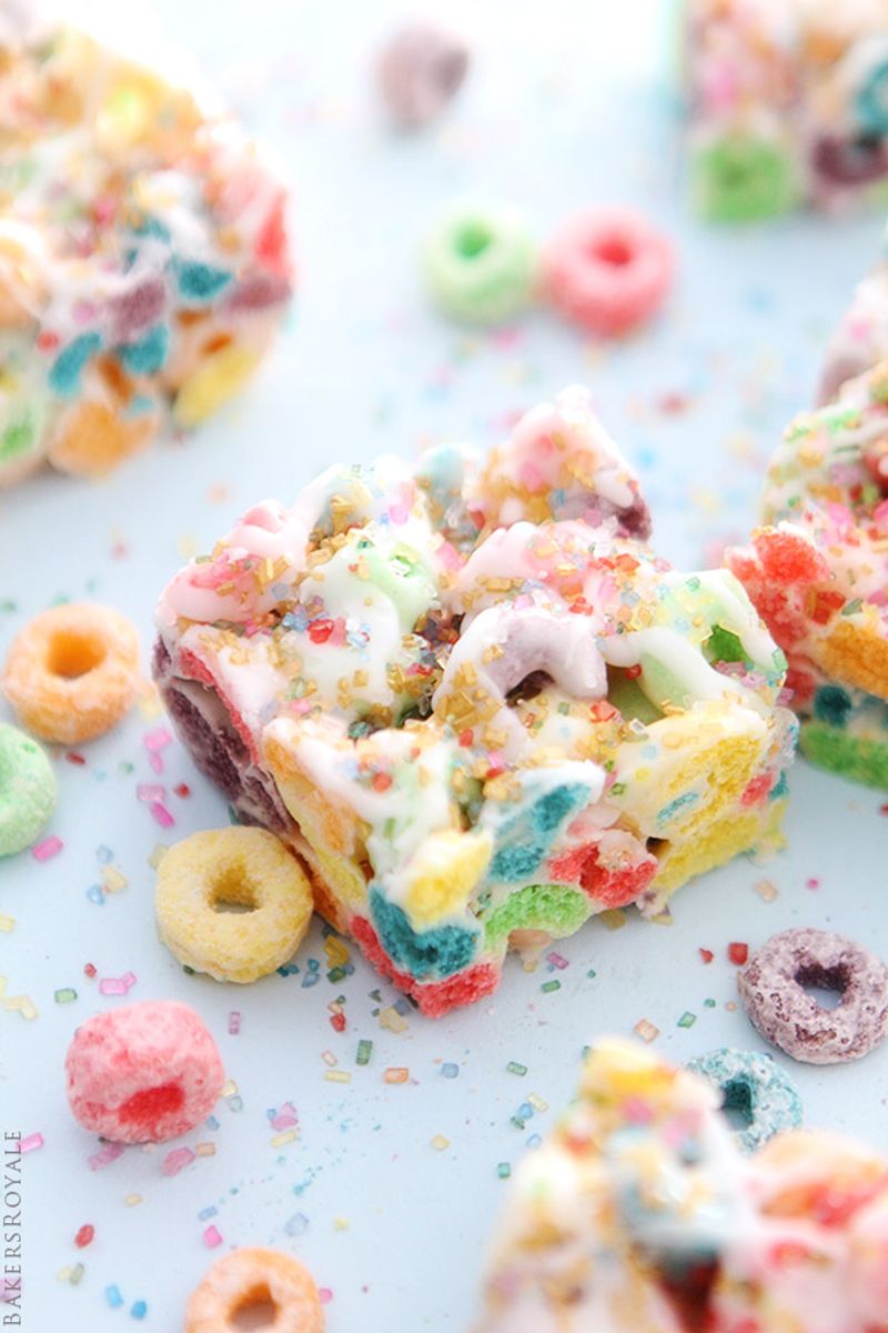 Cereal Bar Squares With Marshmallow Drizzle