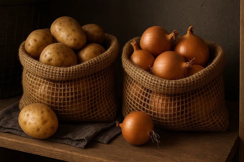 Storing Onions And Potatoes Together