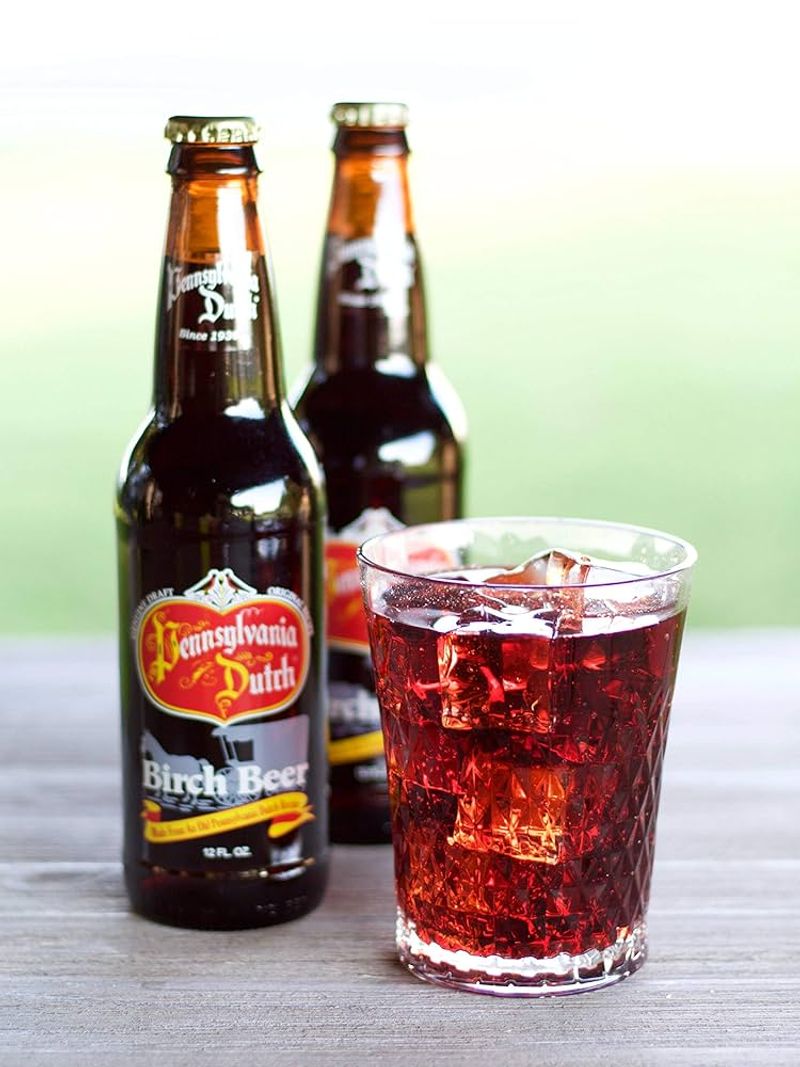 Birch Beer In Glass Bottles