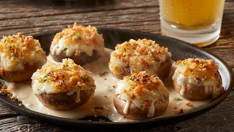 White Cheddar Stuffed Mushrooms