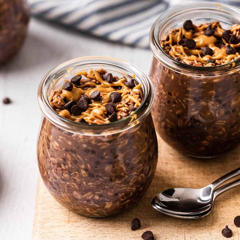 Chocolate Peanut Butter Cup Overnight Oats