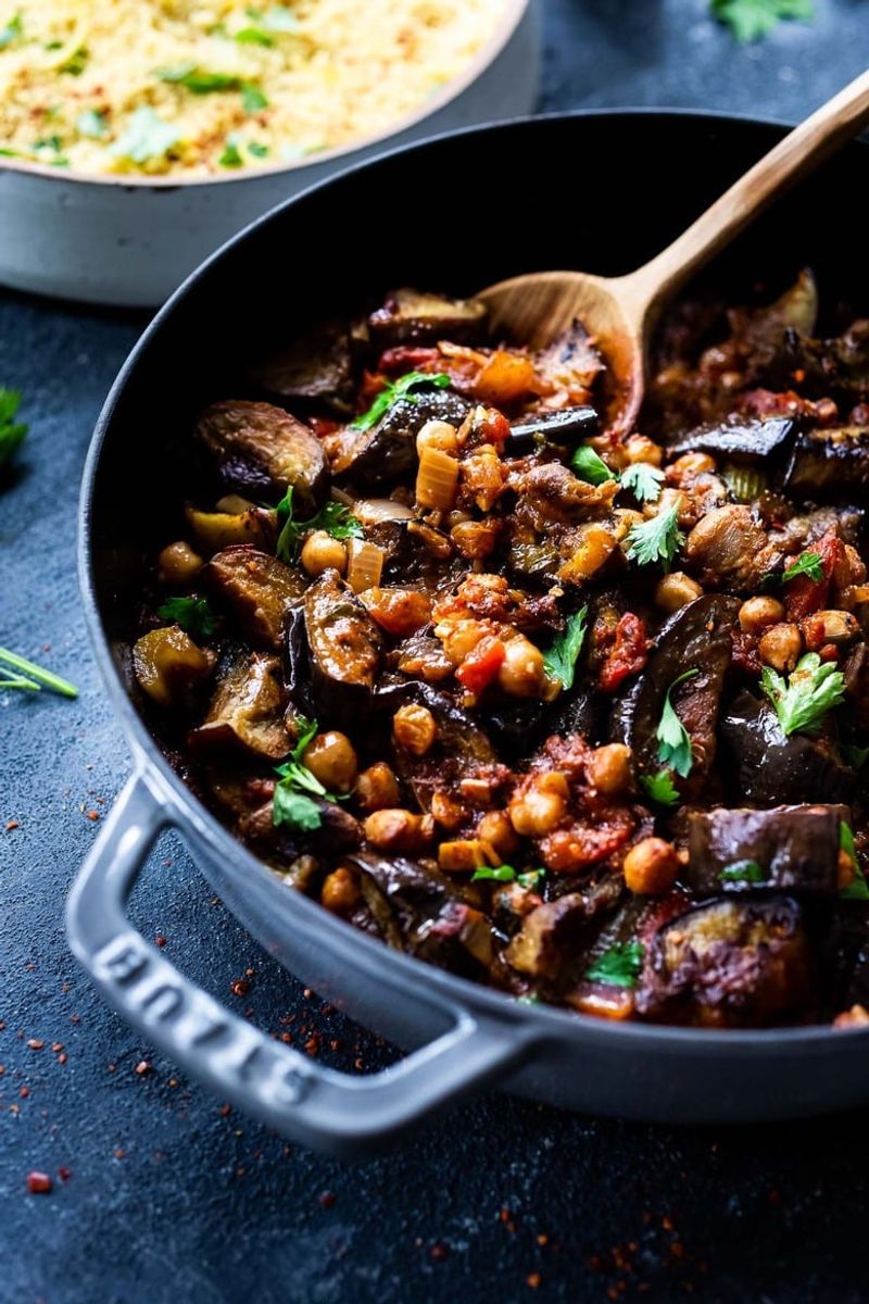 Spiced Chickpea and Eggplant Bake