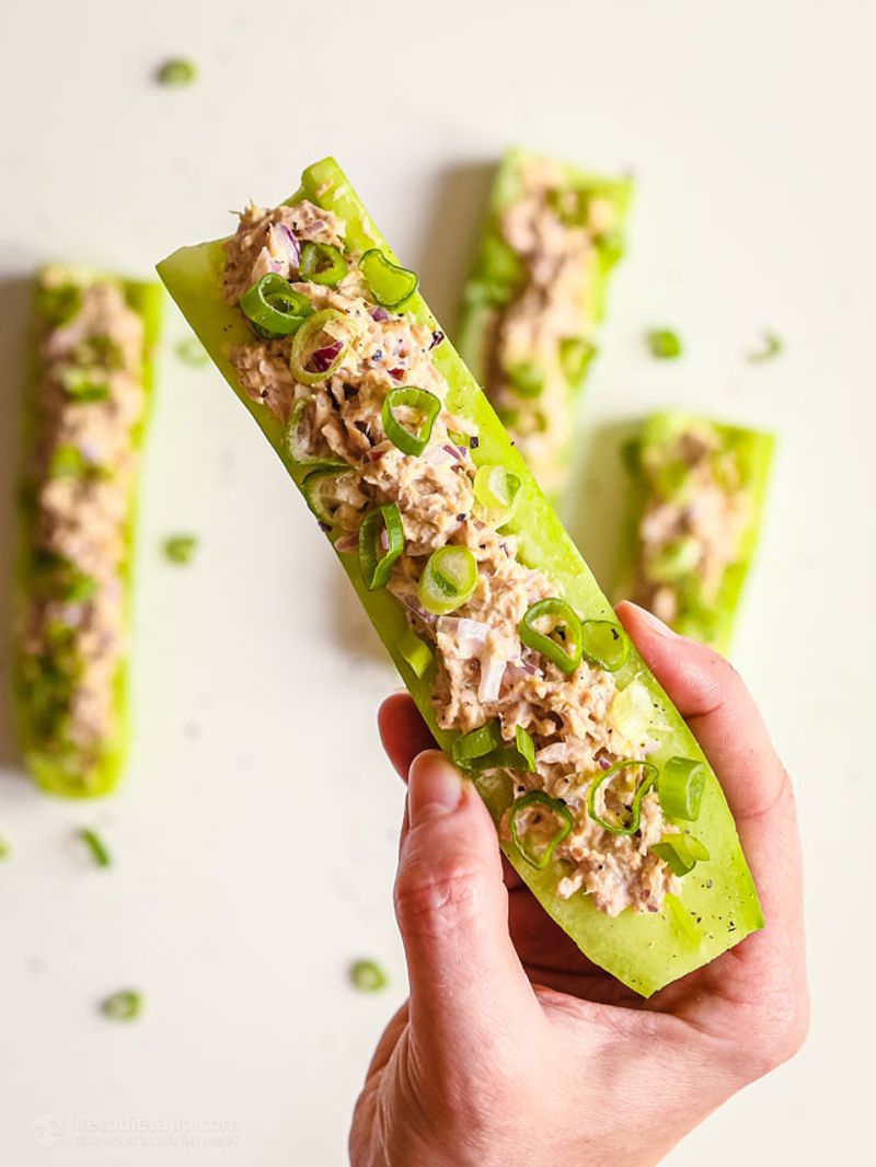 Sushi-Inspired Tuna Cucumber Boats