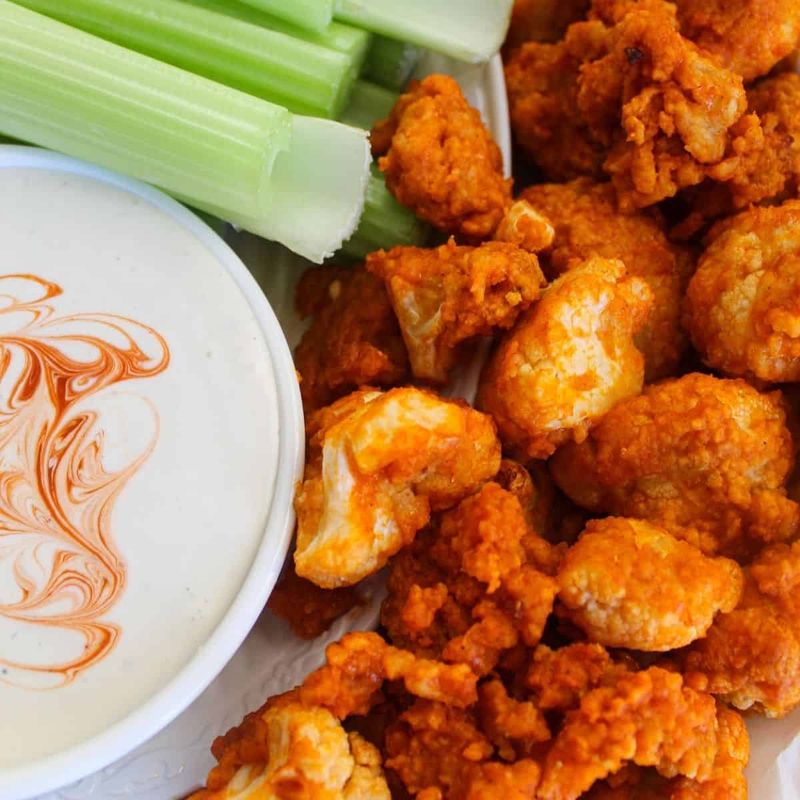 Cauliflower Bites With Buffalo Sauce
