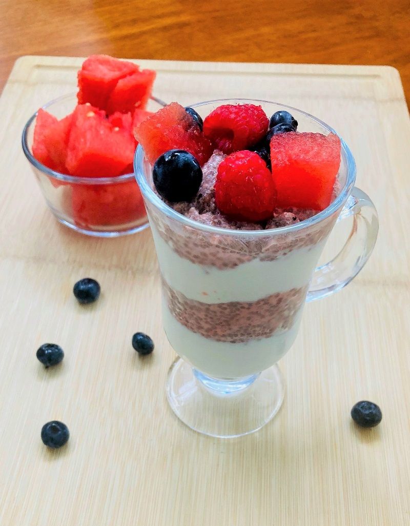 Watermelon Chia Pudding Parfaits