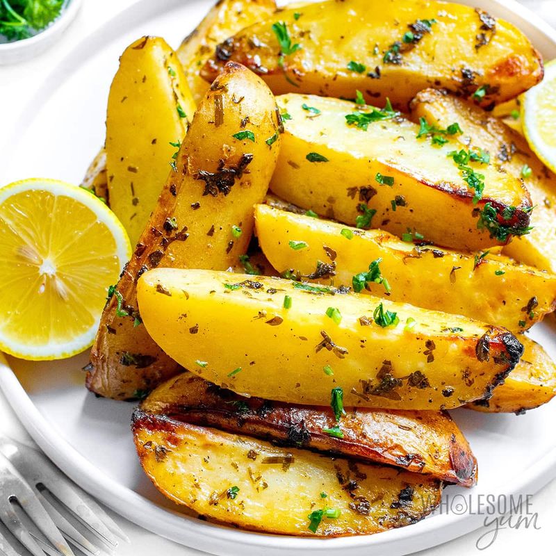 Greek Lemon Roasted Potatoes