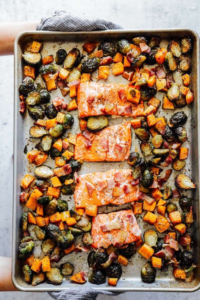 Salmon and Roasted Vegetable Sheet Pan Dinner