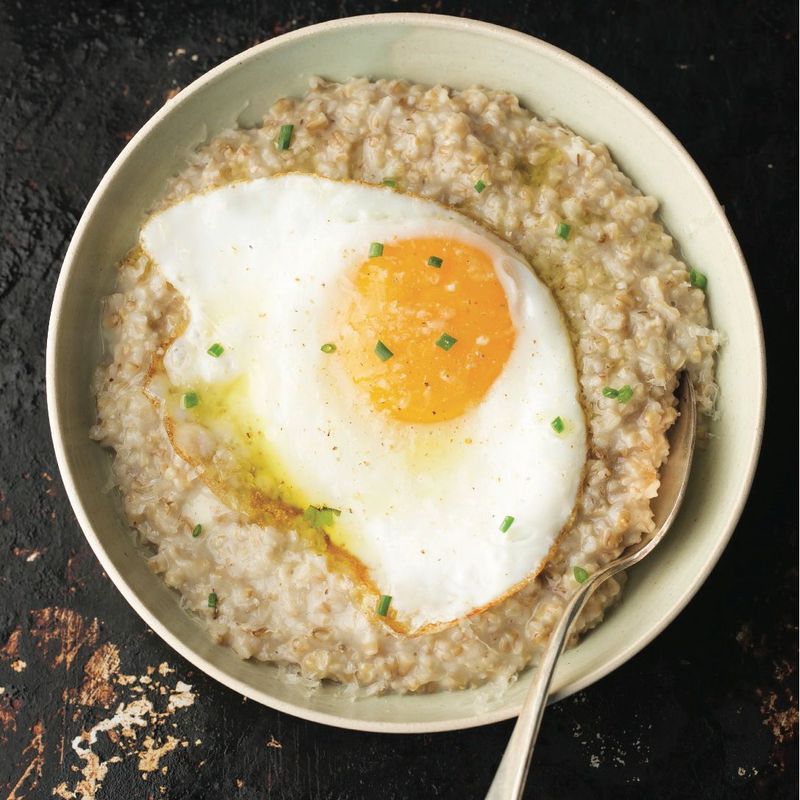 Savory Oatmeal With Egg