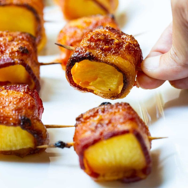 Bacon Wrapped Pineapple