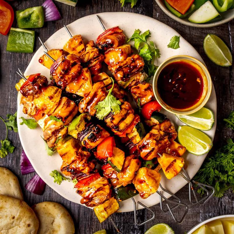 Pineapple Teriyaki Chicken Skewers