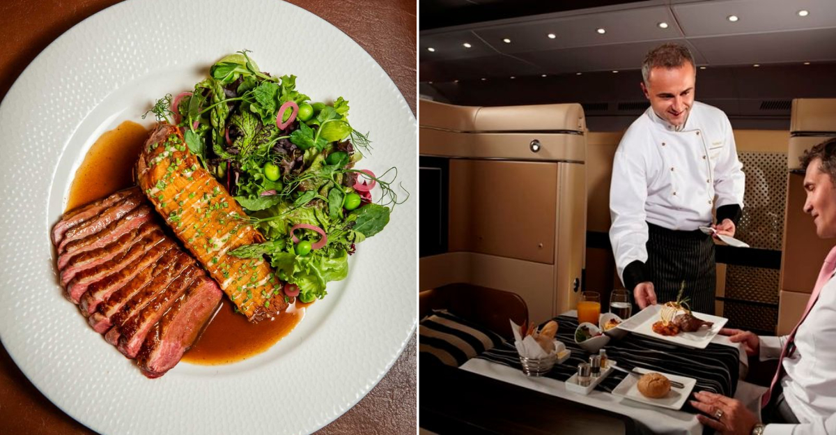 most luxurious in-flight meals ever