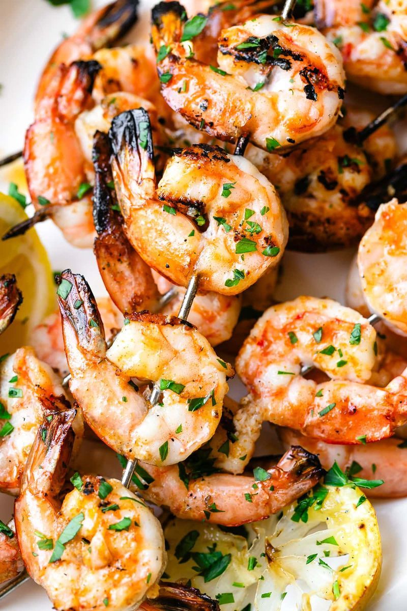 Garlic Herb Butter Shrimp Skewers