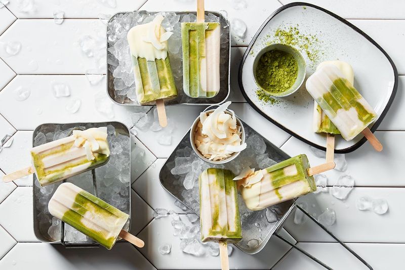 Coconut Matcha Green Tea Pops