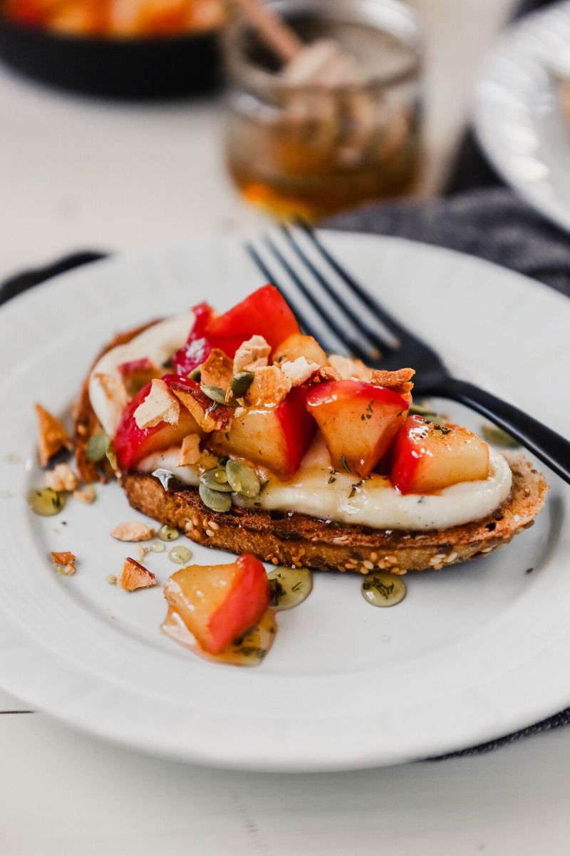 Warm Apple Breakfast Bruschetta