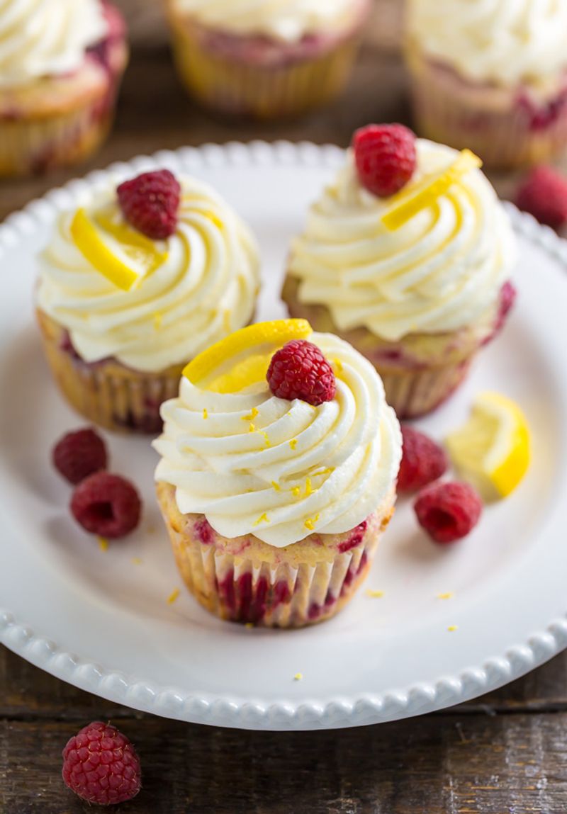Lemon Raspberry Sunshine Cakes