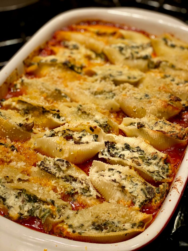 Zucchini And Ricotta Stuffed Pasta Shells