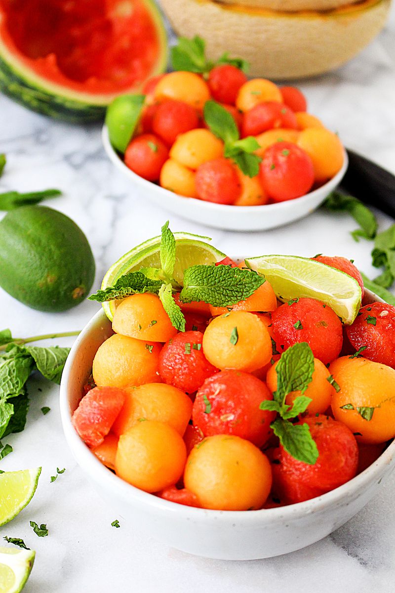 Minty Mojito Melon Balls