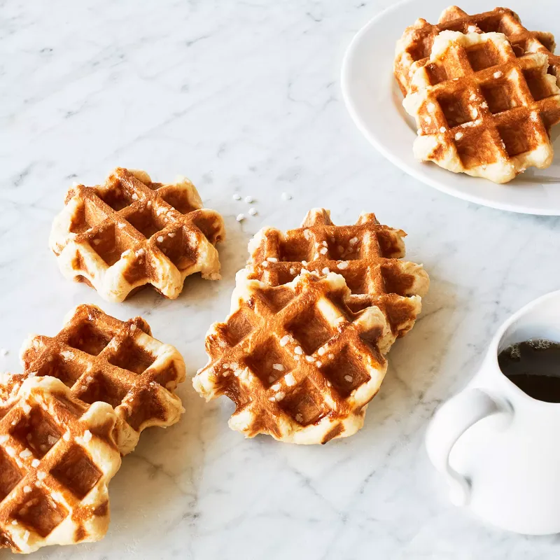 Liège Waffles With Pearl Sugar