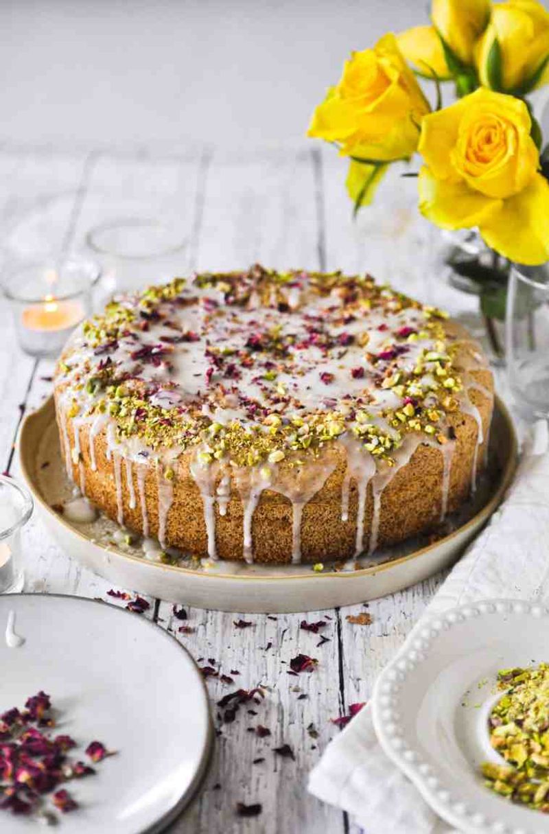 Persian Love Cake With Edible Flowers