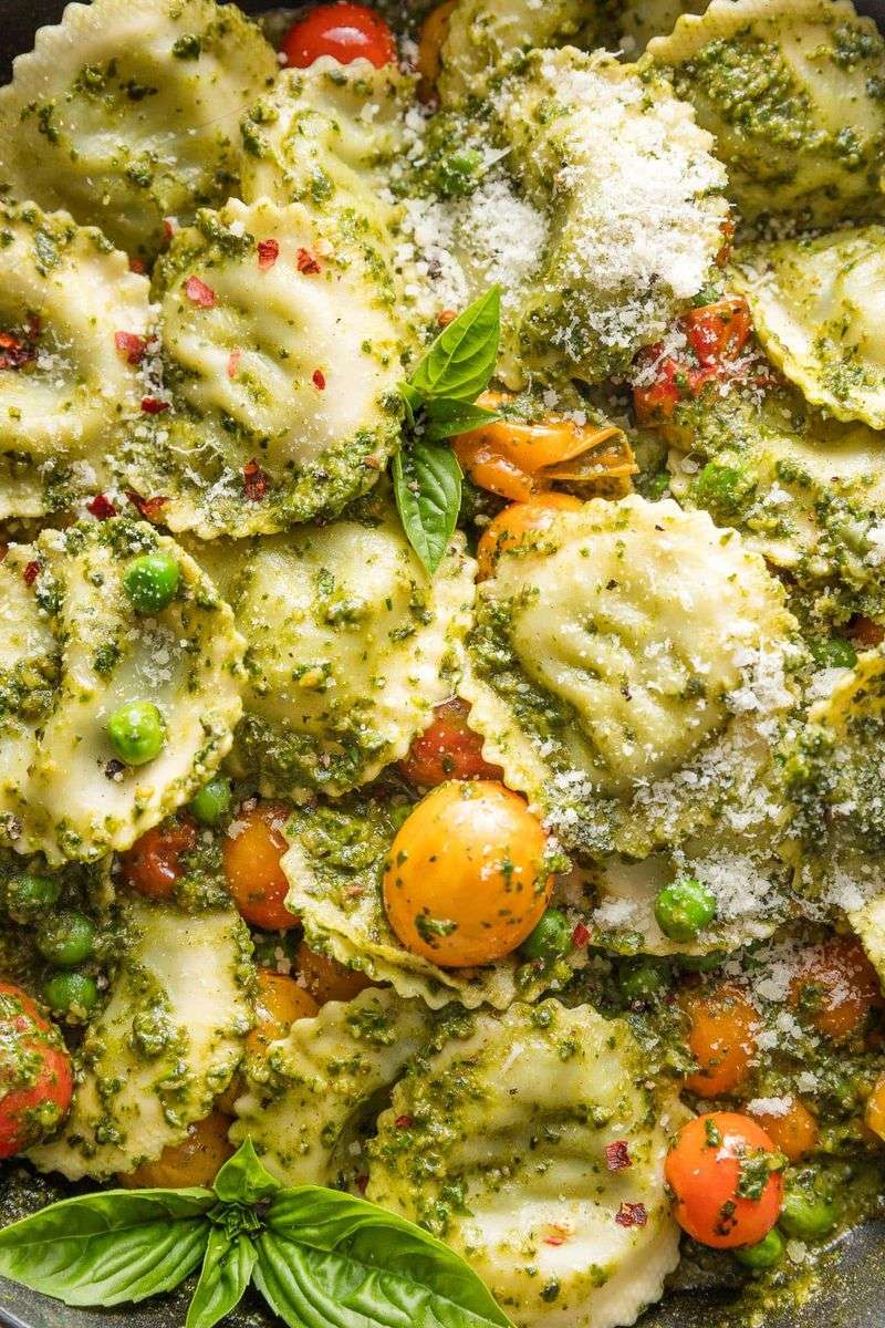 Frozen Ravioli With Jarred Pesto
