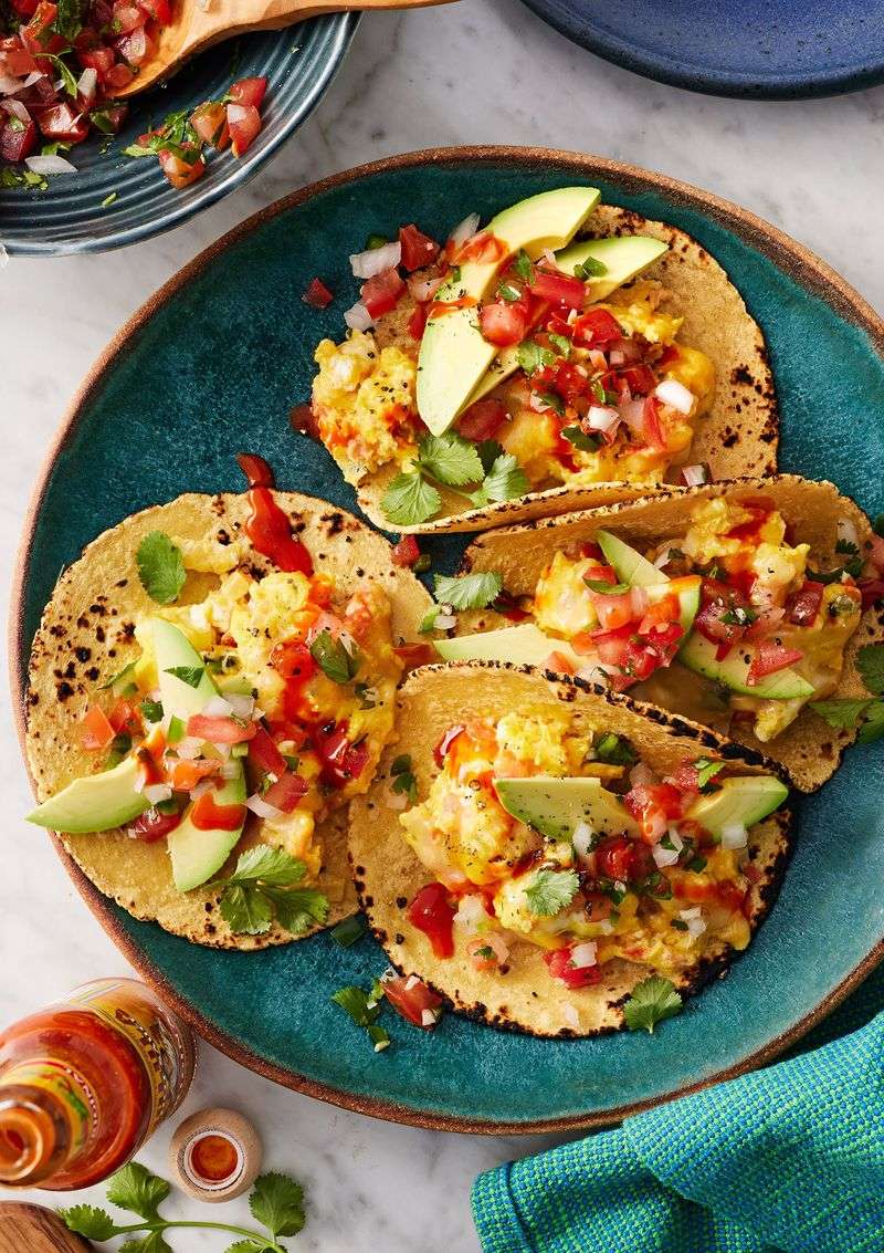 Breakfast Tacos With Hot Sauce