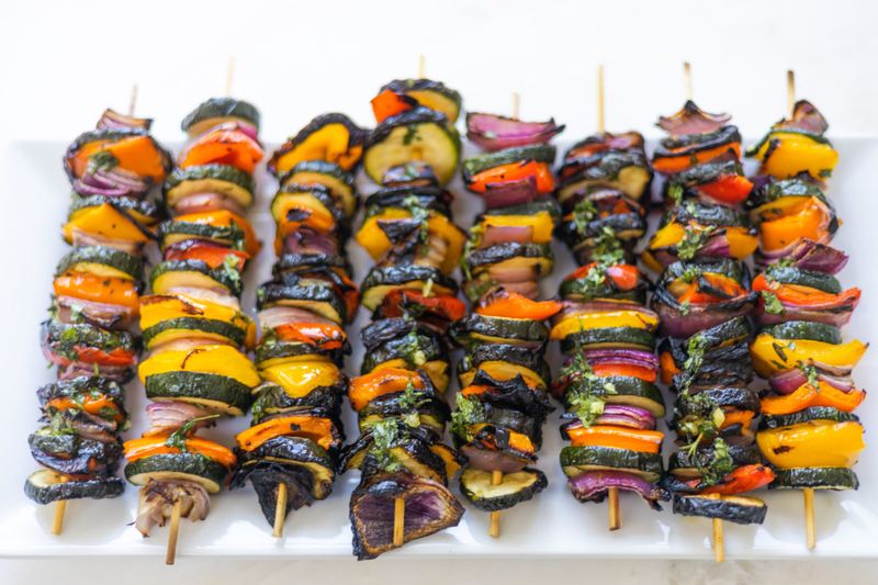 Skewered Veggie Kebabs With Herb Marinade