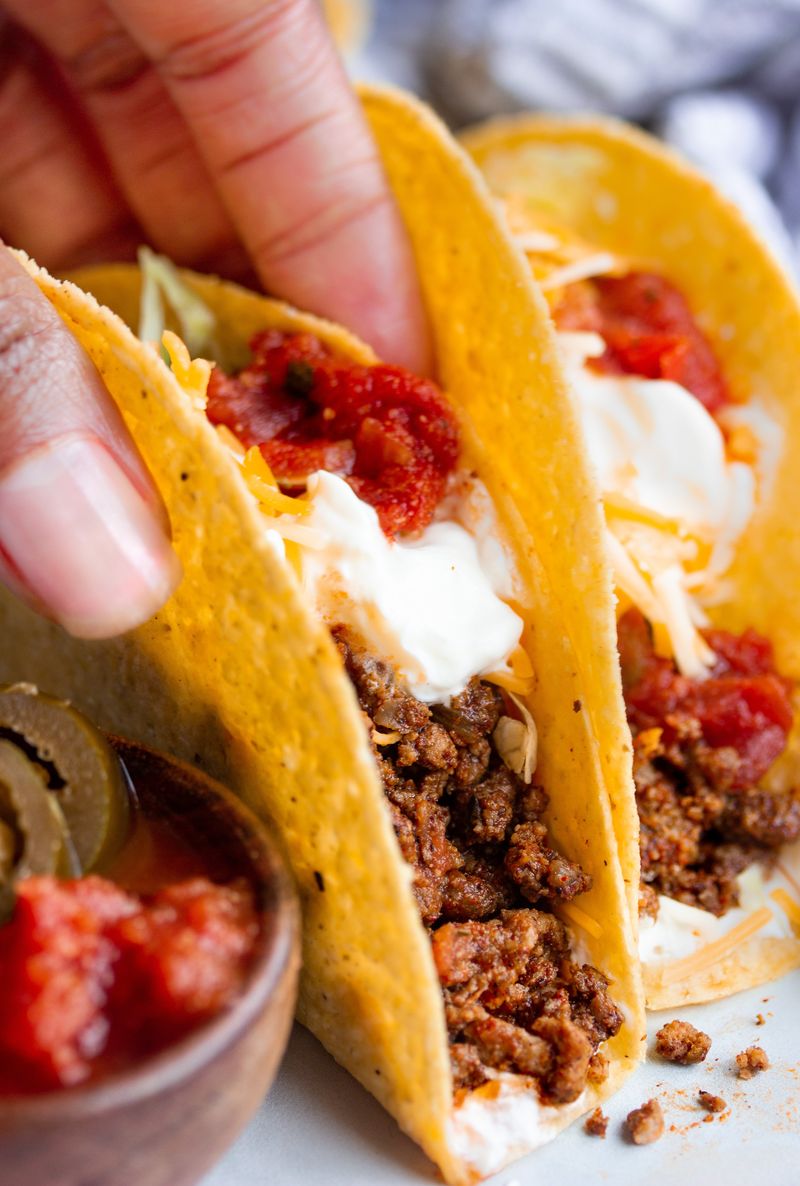 Hard Shell Tacos With Ground Beef