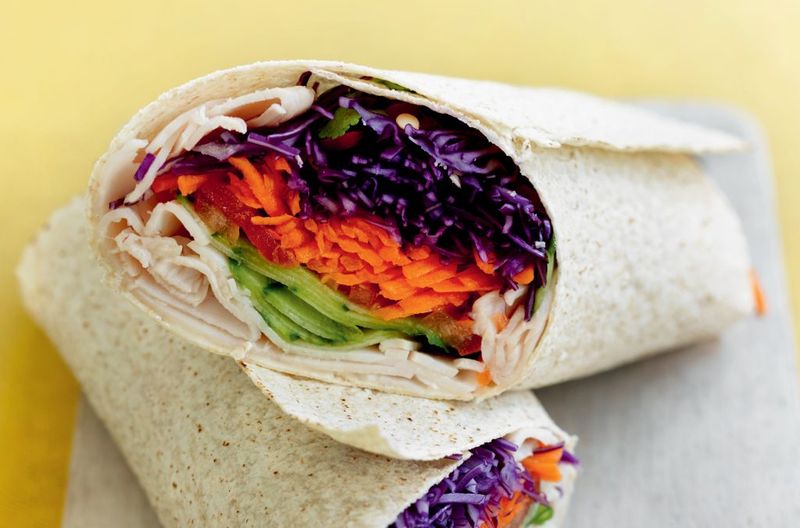 Turkey And Vegetable Breakfast Wrap